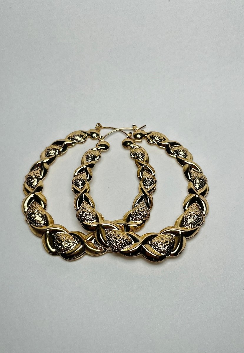 Ferro Jewelry - Fülbevaló - Boho Luna – 18K Aranyozott Nemesacél Karika Fülbevaló