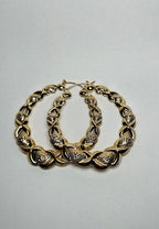 Ferro Jewelry - Fülbevaló - Boho Luna – 18K Aranyozott Nemesacél Karika Fülbevaló