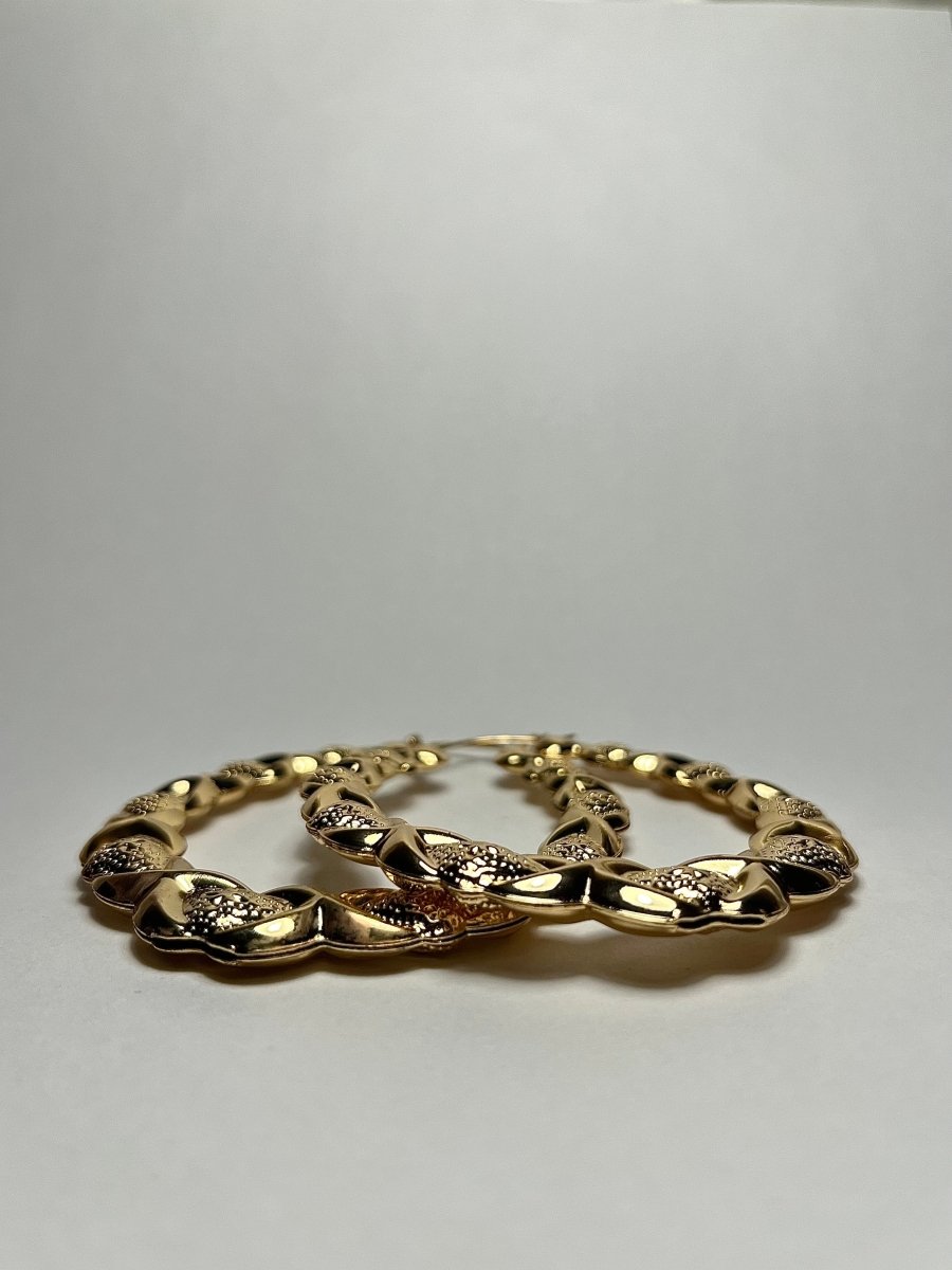 Ferro Jewelry - Fülbevaló - Boho Luna – 18K Aranyozott Nemesacél Karika Fülbevaló