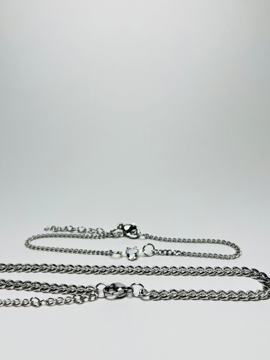 Ferro Jewelry - Páros karkötő - Eterna - Ezüstözött Nemesacél Páros Karkötő