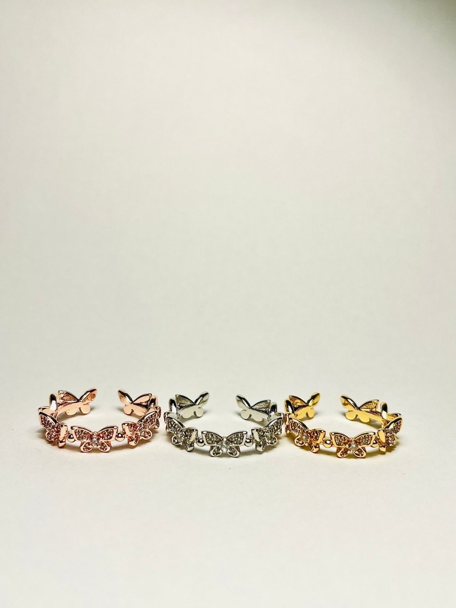 Ferro Jewelry - Gyűrű - Farfalla - 18K aranyozott nemesacél gyűrű