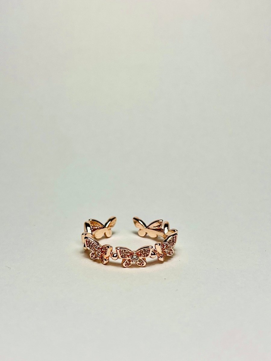 Ferro Jewelry - Gyűrű - Farfalla - 18K aranyozott nemesacél gyűrű