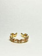 Ferro Jewelry - Gyűrű - Farfalla - 18K aranyozott nemesacél gyűrű