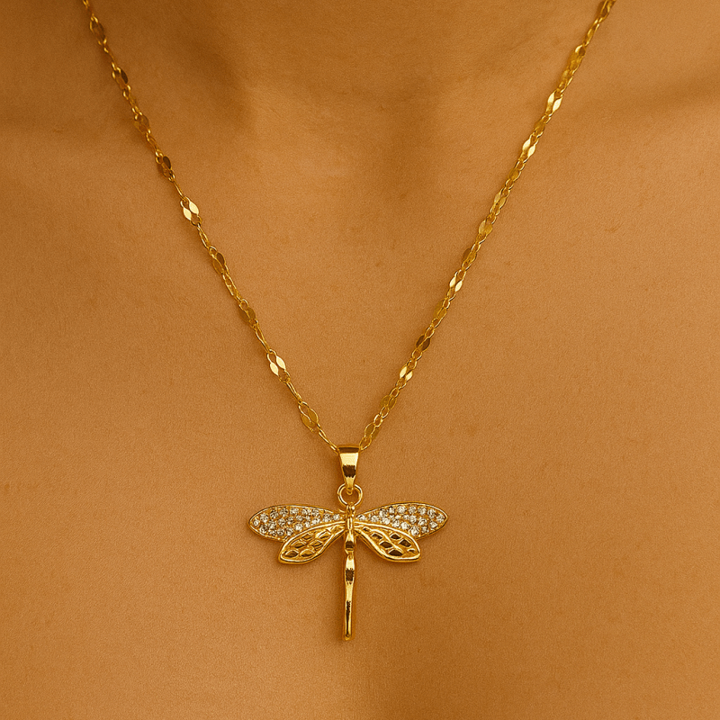 Ferro Jewelry - Nyaklánc - Libelle - 18K aranyozott nemesacél nyaklánc