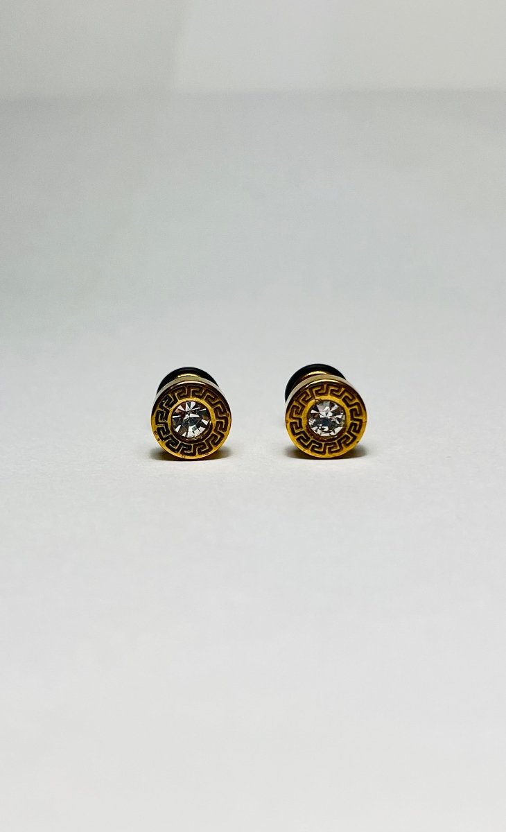 Ferro Jewelry - Fülbevaló - Maeander - Nemesacél fülbevaló cirkónia kővel