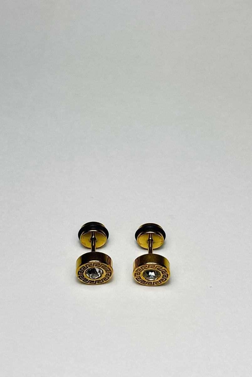 Ferro Jewelry - Fülbevaló - Maeander - Nemesacél fülbevaló cirkónia kővel